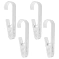 thumbnail image 6 of FRCOLOR 4pcs Multifunctional Bathroom Hook Clips Closet Organizer Clamps Hanging Socks Clips, 6 of 8