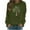 #0189-Army Green, variant on Ailaofu Christmas Palm Tree Sweatshirt for Women Funny Hawaiian Beach Tropical Xmas Pullover Long Sleeve Christmas Shirt Top