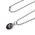 thumbnail image 2 of Leo Lion Zodiac Sign Horoscope in Space Antiqued Oval Charm Pendant with Chain, 2 of 3