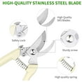 thumbnail image 2 of Professional Pruning Shears, Stainless Steel Bypass Manual Shears, Pruning Machine, Garden Shears (8s Pack), 2 of 6
