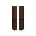 thumbnail image 3 of Stance mens Icon Solid Color Cotton Crew Socks (Brown, L), 3 of 3