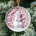 thumbnail image 1 of Christmas Acrylic Pendant Concave Textured Round Pendant Decoration, 1 of 6
