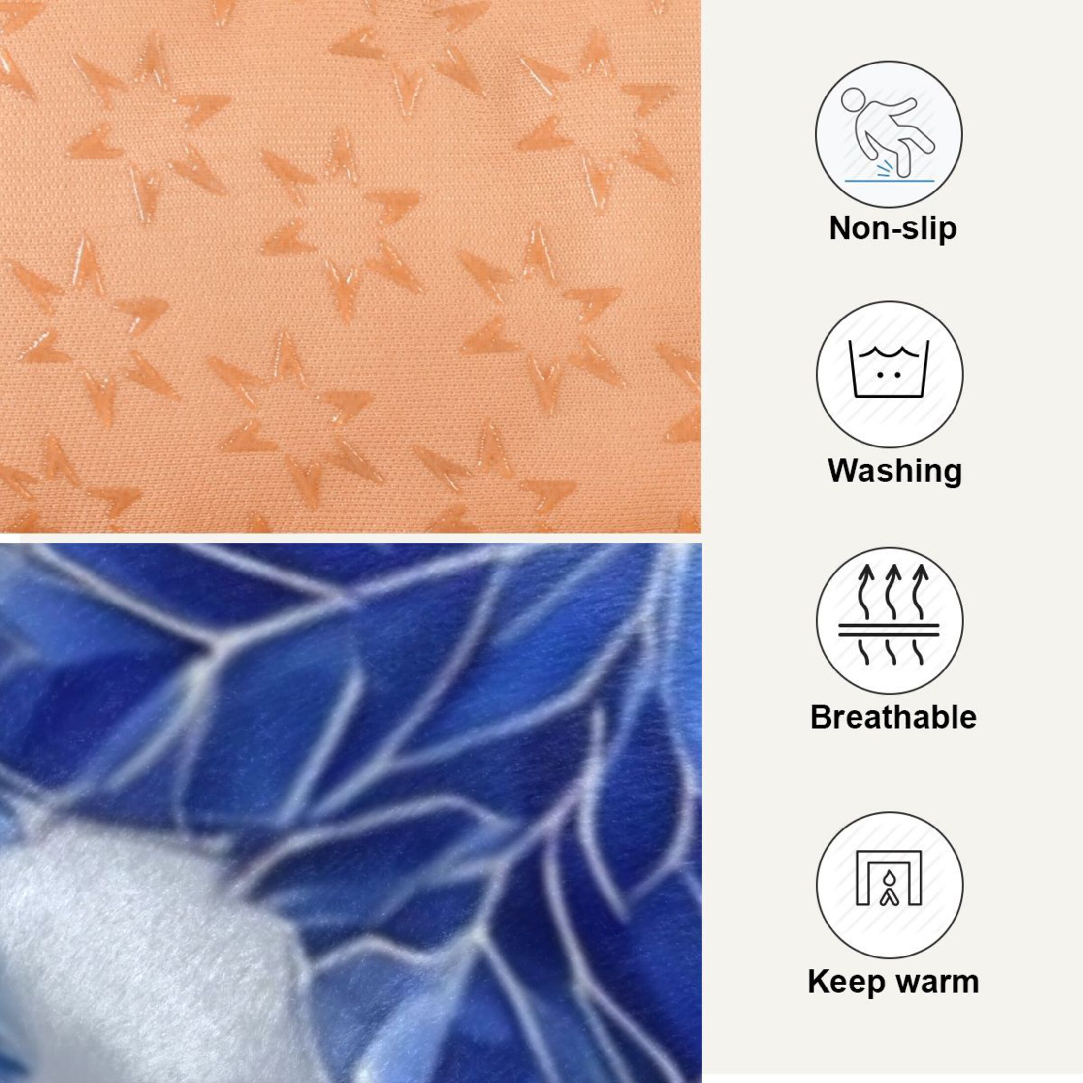 Cozy Mat Pet Bed Indoor Outdoor Warm Soft For Cat Dog Puppy(S/M) Snowflake