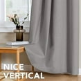 thumbnail image 7 of Linen Curtains 100% Blackout Curtains for Bedroom 45 inch Long Full Light Blocking Nature Linen Blended Window Curtains for Living Room Nickel Grommet (2 Panels, Heathered Dove), 7 of 7