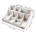 thumbnail image 4 of TOOL1SHOoo Condiment Organizer with 9 Compartment,Pine Wooden Condiment Holder for coffee counters,kitchen,offices,hotel lobbies,White, 4 of 11
