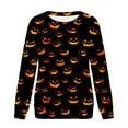 thumbnail image 4 of Neewe Halloween Womens T Shirts Long Sleeve Round Neck Basic Tee Soft Casual Loose Fit Fall Tops Outfits 2025, 4 of 5