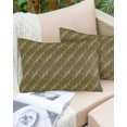 thumbnail image 6 of Pack of 2 Outdoor Pillow Covers, Abstract Geometric Gradient Coffee Retro Pattern Waterproof Square Throw Pillowcase Cushion Decorative Pillow Covers for Couch Patio Tent, 20x12 in, 6 of 6