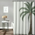 thumbnail image 2 of Orinice Palm Tree Shower Curtain Set Tropical Plant Botanical Bathroom Sets Shower Curtain with 12 Hooks Wild Nature Theme Bathroom Decor with Rugs Bath Accessories with Mats Toilet Lid Cover 69x72, 2 of 7