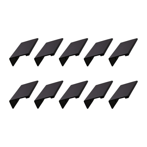 Design House 10-Pack Center-to-Center 1.06" Cabinet Finger Pull, Matte Black