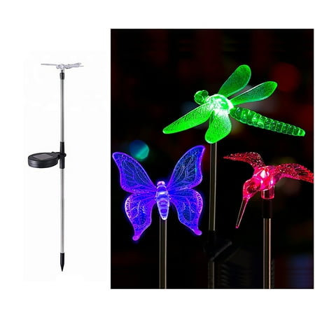 

Double Head Light Stand Solar Light Butterfly Bird Colorful Led Decoration Lighting Ground Insertion Street Lamp