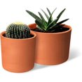 thumbnail image 1 of Set de 2 maceteros de cerámica 10 y 12 cm con Drenaje terracota Elly Decor ED-MCDSET02, 1 of 8
