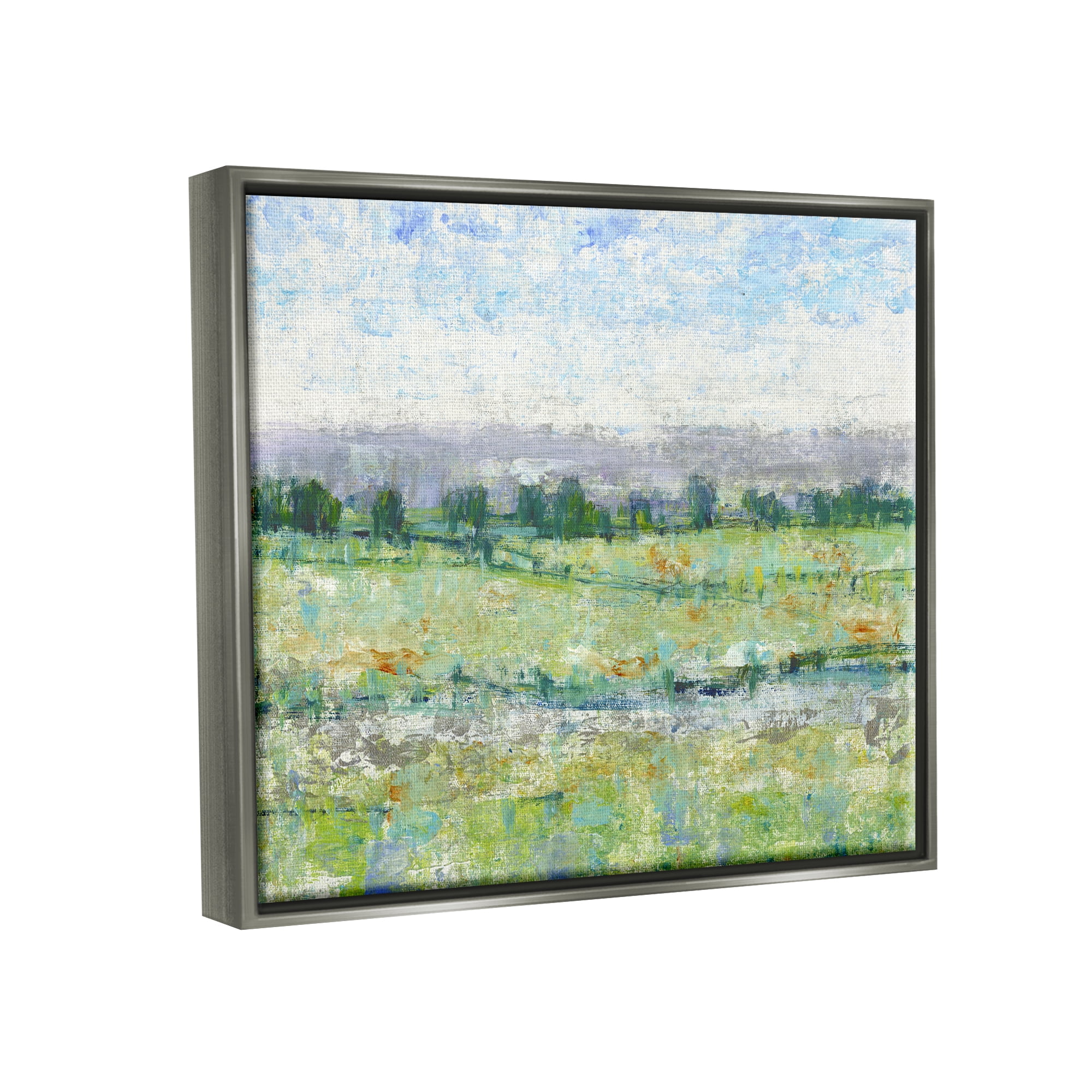Stupell Mountain Impressions Abstract Landscape Landscape Painting Gray Floater Framed Art Print Wall Art