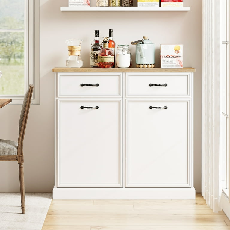 WhizMax Double Tilt Out Trash Cabinet Kitchen Garbage Can Free