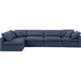 thumbnail image 3 of Meridian Furniture Indulge 164" Fabric L-Shaped Modular Sectional in Navy, 3 of 6