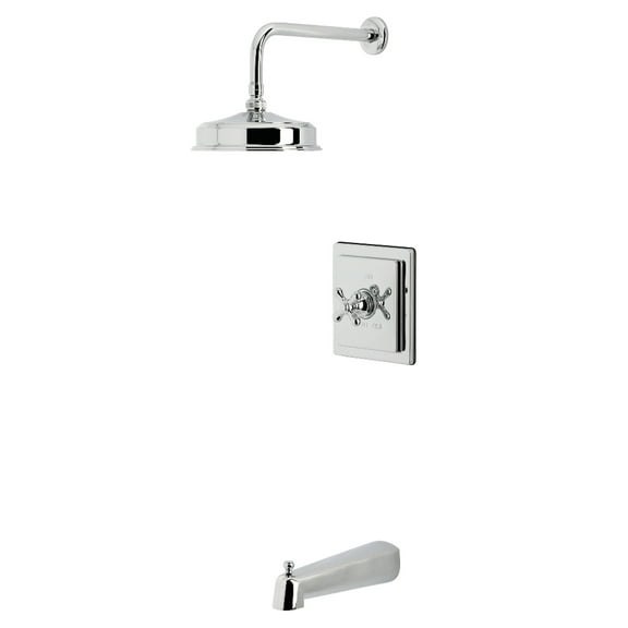 Kingston Brass KB5891AX Revival Single-Handle Pressure Balanced Tub and Shower Faucet, Polished Chrome