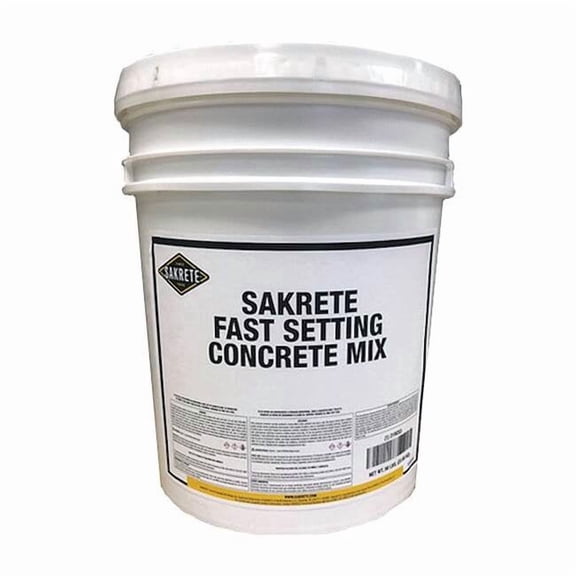 Sakrete Concrete Mix, Pail, Gray, Fast Setting 120019