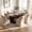 Espresso + Beige, variant on Christopher Knight Home 7-Piece Modern Dining Set, Table with 6 Upholstered Chairs, Espresso+Beige