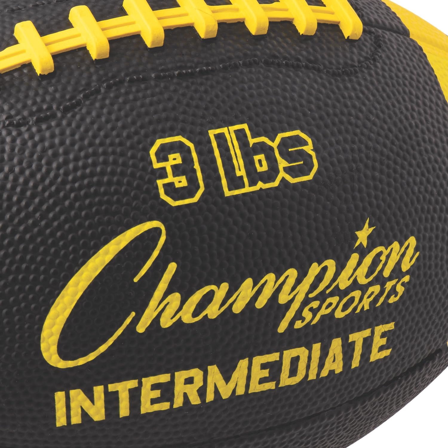 Champion Sports Intermediate Size 3lb Weighted Training Football, Yellow/Black