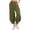 #01 Army Green 【Mix & Match: Stock Up on Your Favorite Colors】, variant on Women's Soft Cotton Casual Solid Color Button Down Wide Leg Pants With Elastic Waistband, Side Pockets, Adjustable Drawstring, Lightweight, Breathable, for Beach, Walking,