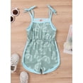 thumbnail image 3 of Caoirhny Toddler Baby Girls Summer Romper, Sleeveless Spaghetti Strap Cartoon Print Strap Bodysuit Jumpsuit 6M-3T, 3 of 8