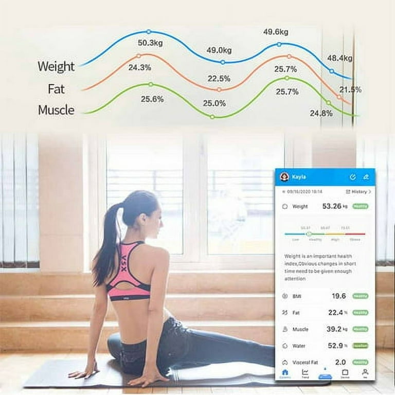 BobBros Accurate Smart Scale Body Weight, Bathroom Scale with Body Fat  Percentage, Bluetooth Weighing Machine with 14 Body Composition Metrics for