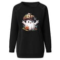 thumbnail image 4 of Jamicy Women's Fashion Sweatshirts Halloween Pumpkin Sweatshirts for Women Funny Ghost Graphic Sweatshirt Spooky Season Party Sweater Fall Pullover Tops, 4 of 6