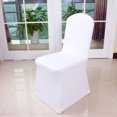 thumbnail image 5 of DPTALR 1pcs White Flat Arched Front Covers Spandex Lycra Chair Cover Wedding Party A, 5 of 5