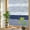 Blue, variant on Rainbow Window Privacy Film, Brown Stripe Static Cling Window Film PVC, Modern Rustic Horizontal Brown Striped No Glue UV Blocking Glass Covering, Removable Stained Glass Sticker 23.6''x59''