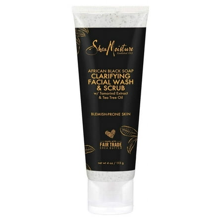 Sheamoisture African Black Soap With Tamrind Facial Wash And Scrub, 4 oz