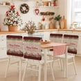 thumbnail image 2 of Merry Christmas Chair Covers Set of 1 Cardinal Poinsettia Bell Winter Red Plaid Chair Back Covers Stretch Removable Washable Slipcovers Protector for Dining Room Kitchen Party Decor, 2 of 5