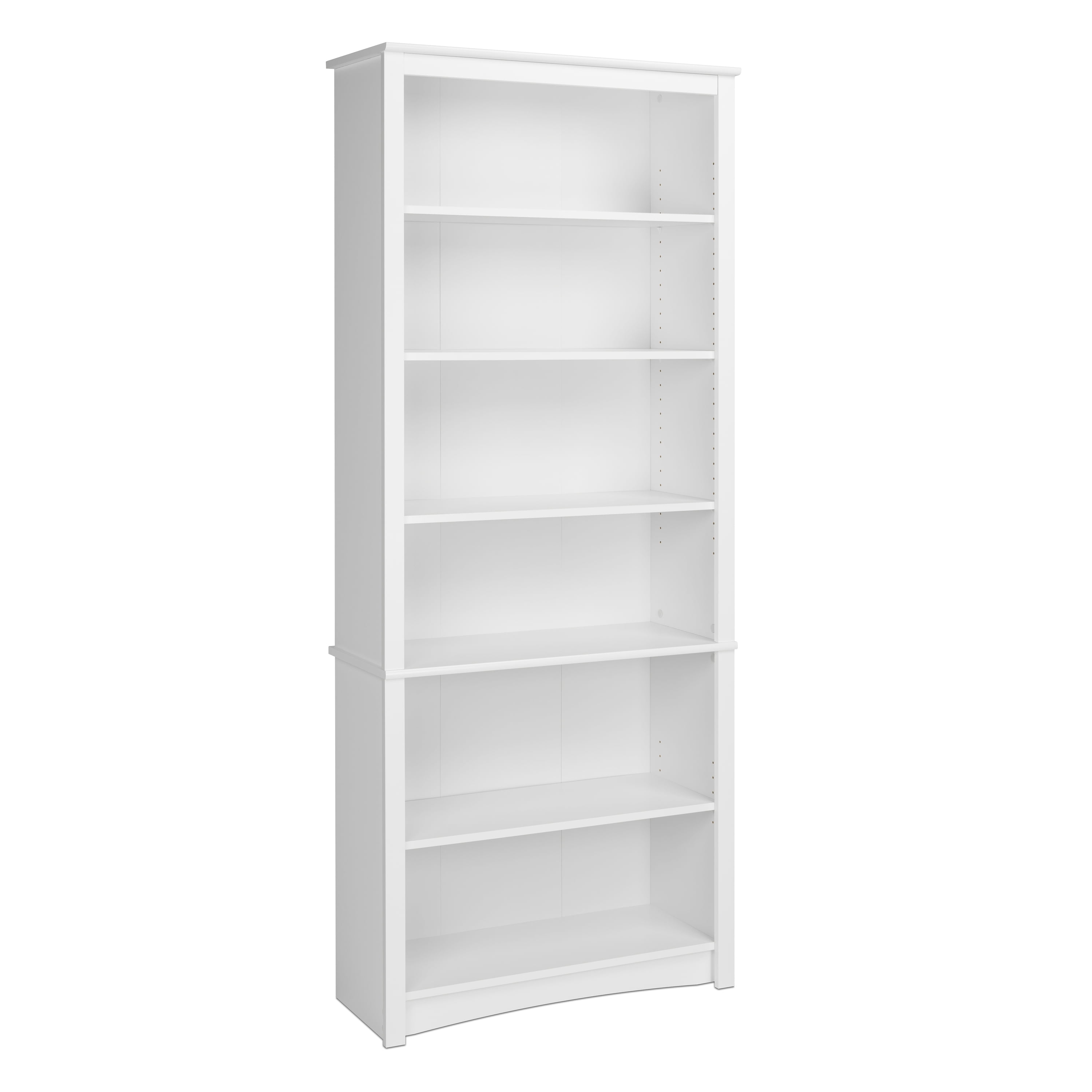 Prepac Home Office 6-Shelf Standard Bookcase, White