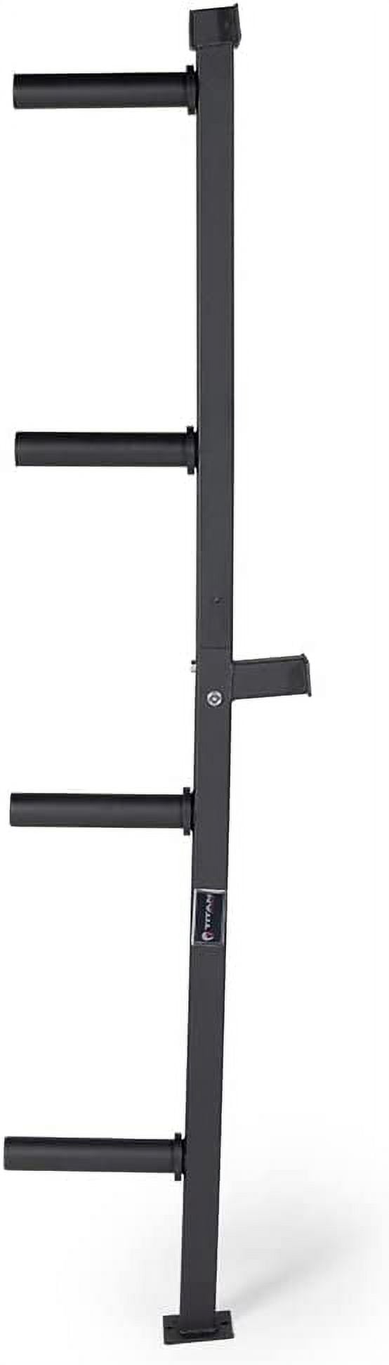 Weight Plate Wall Mounted Storage Rack, Angled 4Peg Design, Olympic