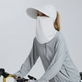 thumbnail image 2 of beishanbush Clothing 2025 Sun Hats Women Summer Sun Hat Outdoor Riding Face Covering Solid Color Mask Sun Hat White, 2 of 4