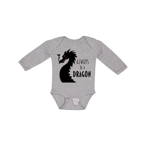 Inktastic Always Be a Dragon Boys or Girls Long Sleeve Baby Bodysuit