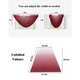 thumbnail image 5 of Red Beige Ombre Sheer Waterfall Valance Curtains for Window, Abstract Modern Art Gradient Rod Pocket Sheer Topper Swag Curtains for Living Room, Kitchen 38.5"W x 47.2"L, 2 Panels, 5 of 7