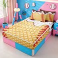 thumbnail image 2 of meiyoeat Abstract Ice Cream Baseball Zipper Full Size Comforter Sets with Fitted Sheet and 2 Pillowcases For Boys,Kids Ball Games Theme Zipper Bedding Set,Polkadot Reversible,4-Piece, 2 of 7