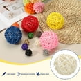 thumbnail image 3 of Uxcell 6 Pcs Wicker Rattan Balls 1.2 Inch Rattan Decorative Balls Vase Fillers for Wedding Party Centerpiece Bowls Home Decoration, White, 3 of 5