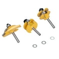 thumbnail image 2 of Rail Stile Router Bits, 3Pcs 1/4in Shank 2 Flute Roman Ogee Bit  For Wood For Door For Cabinet, 2 of 8