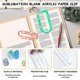 thumbnail image 3 of 10 Pack Sublimation Blanks Acrylic Paper Clips, Jumbo Paper Clips, 3 of 5