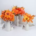 thumbnail image 4 of Fake Fall Flowers Verdsylv Artificial Orange Mum Flowers with Stems, Realistic Fall Floral Arrangement for Thanksgiving Table Centerpiece Home Decor, Autumn Theme, Autumn Artificial Faux Flowers, A, 4 of 4