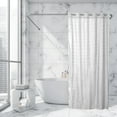 thumbnail image 2 of Rideau de Douche Extra Long Blanc Polyester Sans Crochet 79"L x 71"W, 2 of 4