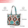 thumbnail image 4 of Colorful Geometric Triangle Diamond Pattern Travel Tote Bags for Women Carry On,Large Weekender Bags for Women Travel,Multi Functional Duffle Bag for Work,Shopping,Sports, 4 of 5