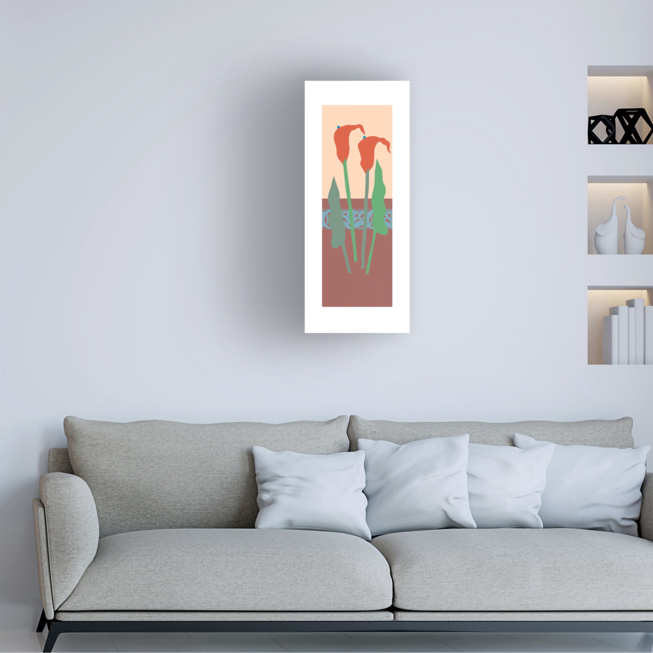 Trademark Fine Art Alonzo Saunders  Floating Floral II Canvas Wall Art