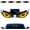 Yellow-red-yellow, variant on Solar Demon Eye LED Car Window Light, Dynamic Animated Devil Eyes, Solar & USB-C Rechargeable Wireless Waterproof No-Drill Warning Lamp for Cars, SUVs, Trucks & Vans