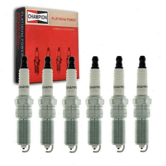 6 pc Champion Platinum Spark Plugs compatible with Chrysler 300 2.7L V6 2005-2007
