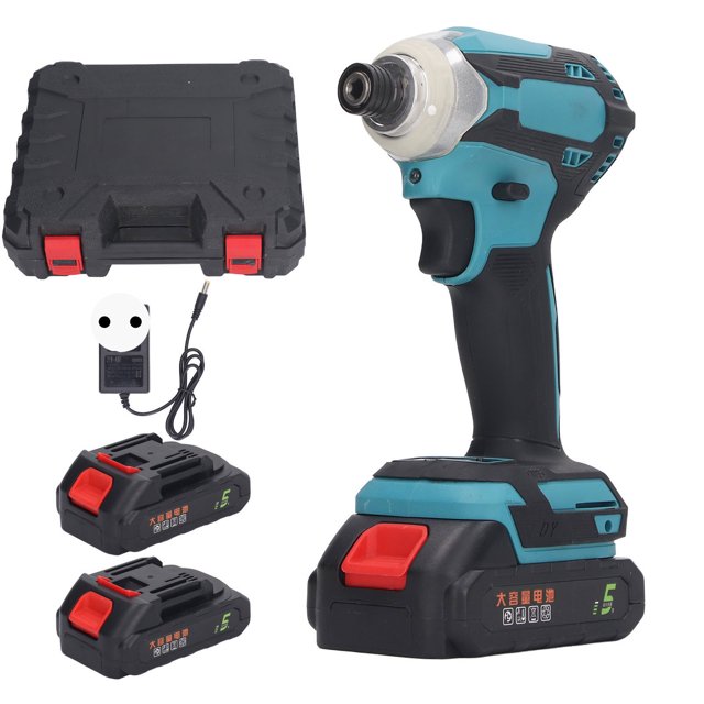 Cordless Impact Driver 21V Brushless Motor Electric Screwdriver Impact Wrench Rechargeable AC 100‑240V EU Plug