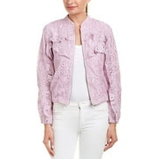 Nanette Nanette Lepore Women's Lace Ruffle Jacket, Sugar Plum, 8