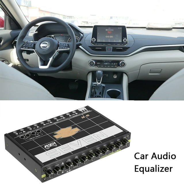 Maoww Car Stereo Audio Equalizer 40-120Hz Audio Tuner Vehicle 7-band Subwoofer Equalizer Automotive Accessory