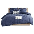 thumbnail image 2 of Home Essence Apartment Cotton Jacquard Indigo Blue 5-Piece Comforter Set, Twin/Twin XL, 2 of 14