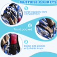 thumbnail image 4 of Mochila BLUEFAIRY Kids para niños, escuela primaria, 43 cm, camuflaje azul, 4 of 9